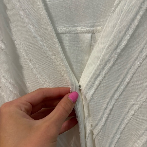 Anthropologie White Audre Textured Top - Picture 7 of 9